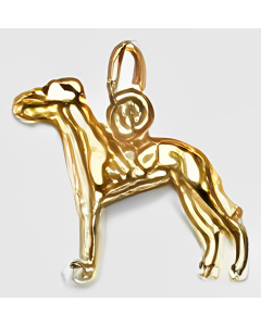10K Yellow Gold 3D Dalmatian Dog Charm