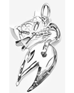 Silver Annoyed Cat Charm
