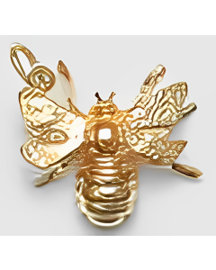 10K Yellow Gold 3D Bumblebee Charm