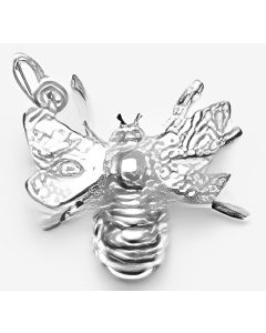 Silver 3D Bumblebee Charm