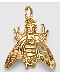 10K Yellow Gold 3D Fly Charm