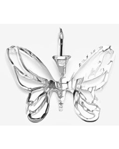 Silver Filigree Wings Butterfly Pendant
