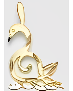 10K Yellow Gold Swan Pendant