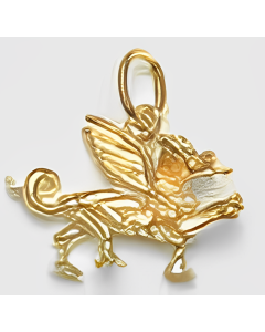 10K Yellow Gold 3D Griffin Charm