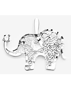 Silver C.Z. Elephant Pendant