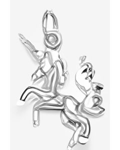 Silver 3D Unicorn Charm