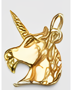 10K Yellow Gold Unicorn's Head Charm
