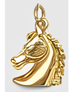 10K Yellow Gold Horse Head Charm