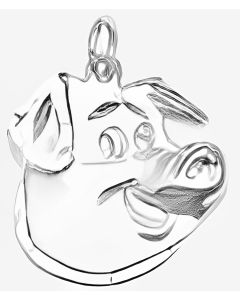 Silver Pig Face Pendant