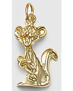 10K Yellow Gold 3D Gopher Charm