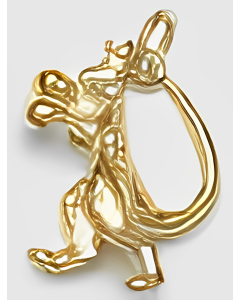 10K Yellow Gold 3D Kangaroo Charm