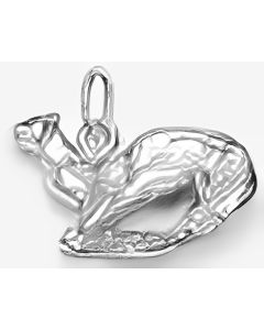 Silver 3D Ferret Charm