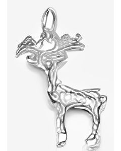 Silver 3D Deer Charm