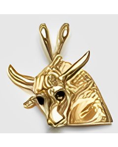 10K Yellow Gold Longhorn Steer Bull's Head Charm