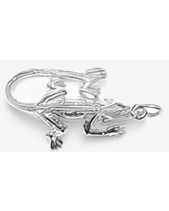 Silver 3D Iguana Pendant