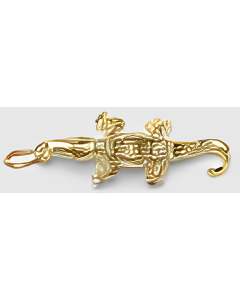 10K Yellow Gold 3D Alligator Charm