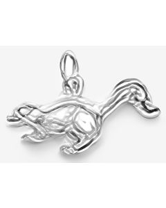 Silver 3D Skunk Charm