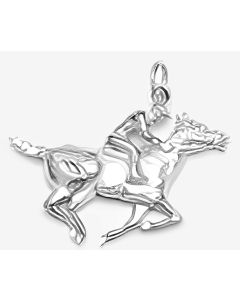 Silver Horse and Rider Pendant