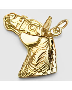 10K Yellow Gold Horse's Head Pendant