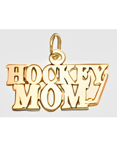 10K Yellow Gold "Hockey Mom" Pendant