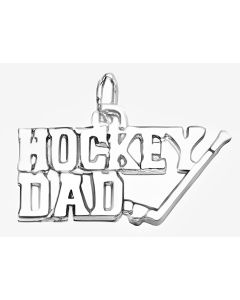 Silver Hockey Dad Pendant