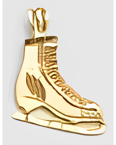 10K Yellow Gold Ice Skate Pendant