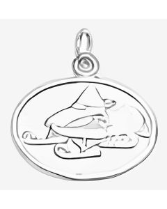 Silver Snowmobile Charm