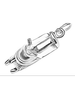 Silver Snowmobile Charm