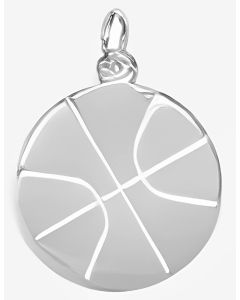 Silver Basketball Charm