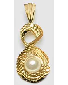 10K Yellow Gold Infinity Pearl Pendant