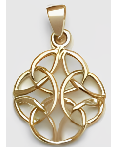 10K Yellow Gold Round Celtic Knot Pendant