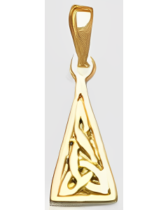 10K Yellow Gold Celtic Triangle Pendant