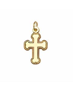 10K Yellow Gold Bottony Cross Charm