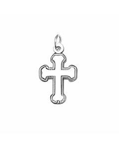 Silver Bottony Cross Charm