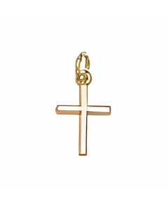 10K Yellow Gold Plain Cross Charm