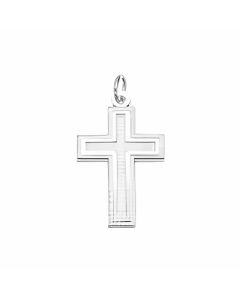 Silver Double Cross Pendant