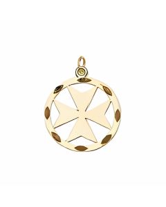 10K Yellow Gold Maltese Cross Pendant
