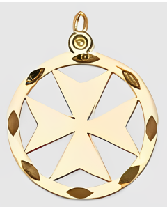 10K Yellow Gold Maltese Cross Pendant