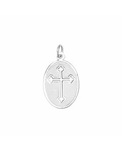 Silver Sun Cross Charm