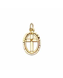 10K Yellow Gold Sun Cross Charm