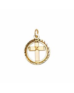 10K Yellow Gold Sun Cross Charm