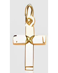 10K Yellow Gold Cross with X Pendant