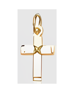 10K Yellow Gold Cross with X Pendant