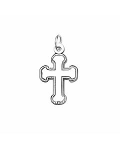 Silver Mini Plain Bottony Cross Pendant