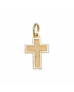 10K Yellow Gold Double Cross Charm