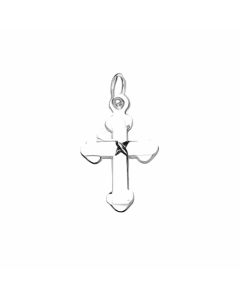 Silver Tiny X Bottony Cross Charm