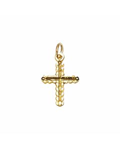 10K Yellow Gold Mini Glowing Cross Charm