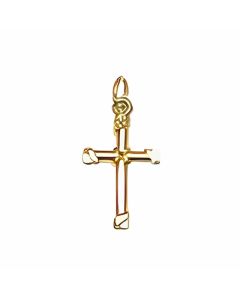 10K Yellow Gold Mini Plain Cross Charm