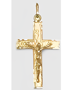 10K Yellow Gold Crucifix Pendant