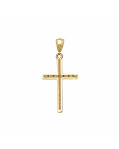 10K Yellow Gold Plain Cross Pendant